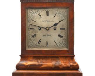 Lot 169: Spolander Cape Town Mahogany Bracket Clock