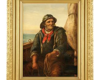 Lot 43a: John Drummond "Afloat" Portrait of a Sea Captain