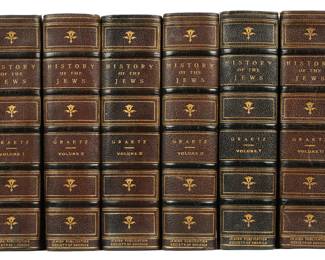 Lot 329: Six Volume History of the Jews by H. Graetz Books First English Edition 1891