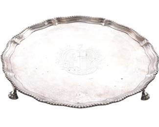 Lot 17: 1771 Ebenezer Coker Silver Salver De Winton Family