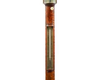 Lot 150: Dollond London Georgian Mahogany Stick Barometer