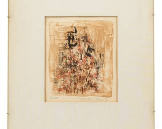 Lot 39: Zao Wou-Ki 1957 Abstract Composition Lithograph