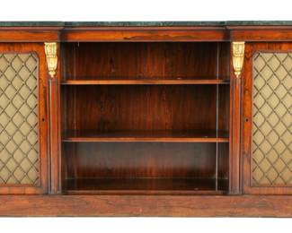 Lot 57a: English Regency Style Marble Top Credenza