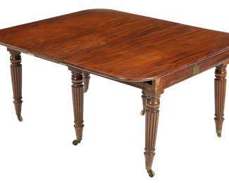 Lot 72: John Durham English Mahogany Dining Table & Leaves