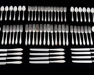 Lot 195: Tiffany & Co. Faneuil Sterling Flatware Service