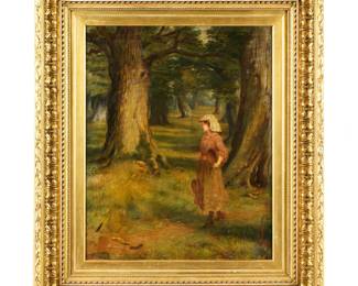 Lot 35: Hugh Cameron Young Woman in Scottish Landscape