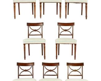 Lot 73: Eight Early 19th C. English Dining Chairs