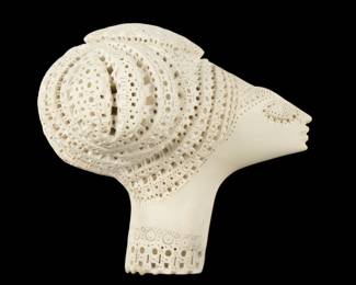 Lot 102: Alexander Ney Woman's Head Terracotta Sculpture