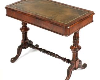 Lot 91: William IV Rosewood Leather Top Sofa Table