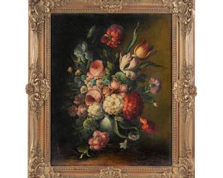 Lot 330: Cornelis Vrolyk Still Life of Flowers