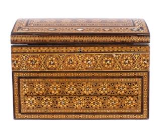 Lot 80: Syrian Inlaid Dresser Jewelry Box