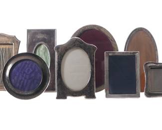 Lot 303: Collection of 10 English Sterling Silver Frames