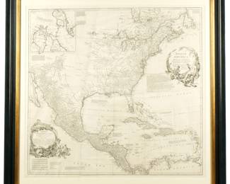 Lot 299: Antique 1774 S. Bolton Map of North America