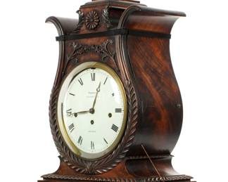 Lot 24: Frodsham Carved Urn Form Mahogany Bracket Clock