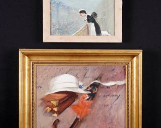 Lot 321: James Harrington Two Pieces Still Life and Maid