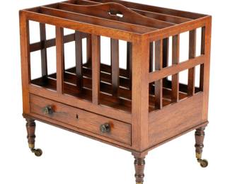 Lot 70: English Regency Rosewood Canterbury Magazine Rack