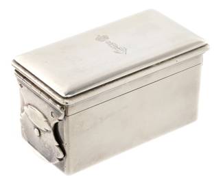 Lot 242: French Gustav Keller 950 Silver Table Snuff Box