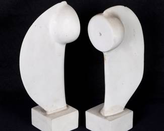 Lot 104a: Pair Ruth Duckworth Abstract Ceramic Sculptures