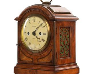 Lot 168: W. Rickman English Mahogany Fusee Bracket Clock