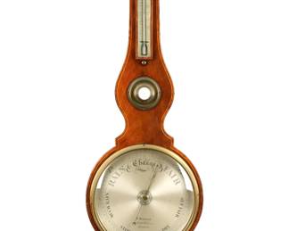 Lot 177: Large William Harris London Inlaid Wheal Barometer