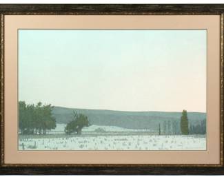 Lot 267: Russell Chatham Winter Dawn Landscape Lithograph