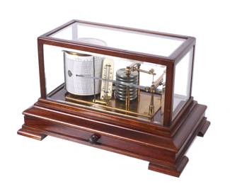 Lot 295: English Mahogany Case Barograph