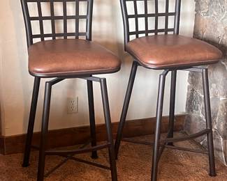 $100 both - 2 Bar Stool - Heavy weight & Very Sturdy
(19”W x 16.5”D) (46”H in back / 29.5”H to seat)