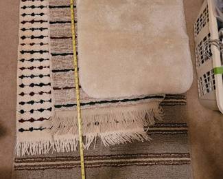 Assortment Of Rubber Backed Throw Rugs
