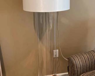 Large Glass Cylindrical floor Lamp