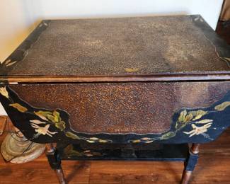 Antique Drop Leaf Table .