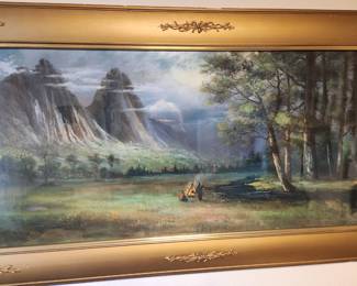 Pastel of Yosemite Valley - Semi-Primitive! Very beautiful. (Photo is has a slight reflection). It's gorious!