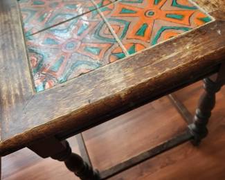 Monterey California Style Antique Tile Top Table!