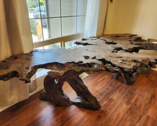 A fantastic piece - No signature that we can find - Walnut Burl with Root Base! Absolutely stunning!