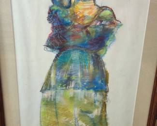 Signed Original Oil Pastel.