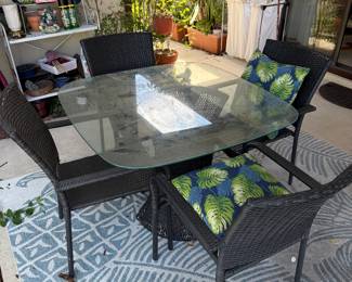 patio table and 4 chairs