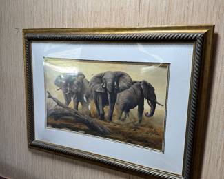 elephant framed art