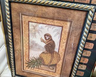 monkey framed art