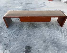 Wood Upholstered Bench with 2 Drawers Small