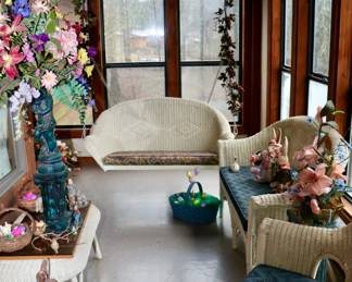 Set of Wicker furniture (Kept Indoors) Easter and Spring Decor, Arrangements and Wreaths