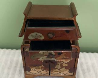 Small Laquer Cabinet for Perfume or Jewelry made by Vantines