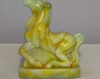 Yellow Swirled Joey The Horse Glass Figure