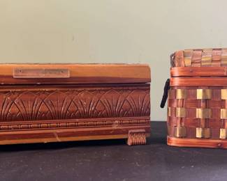 Wood Box Wicker Box