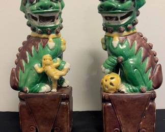 Vintage Chinese Foo Dogs Dragons