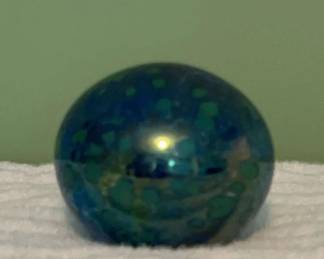 Greenblue Glass Paperweight