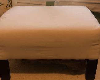 Wood Fabric Ottoman with Washable Cover