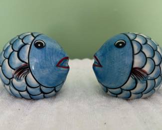 Puffer Fish Salt Pepper Shaker Set