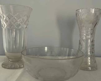 Glass Vases And Bowl