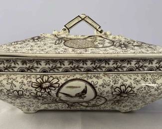 Ridgeway Devonshire Brown Transfer Tureen