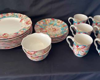 222 Fifth Marley Teal Dishes