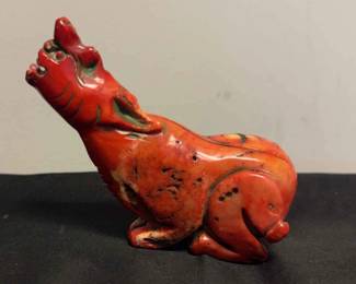 Chinese Carved Coral Dragon